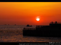 明石海峡の夕景