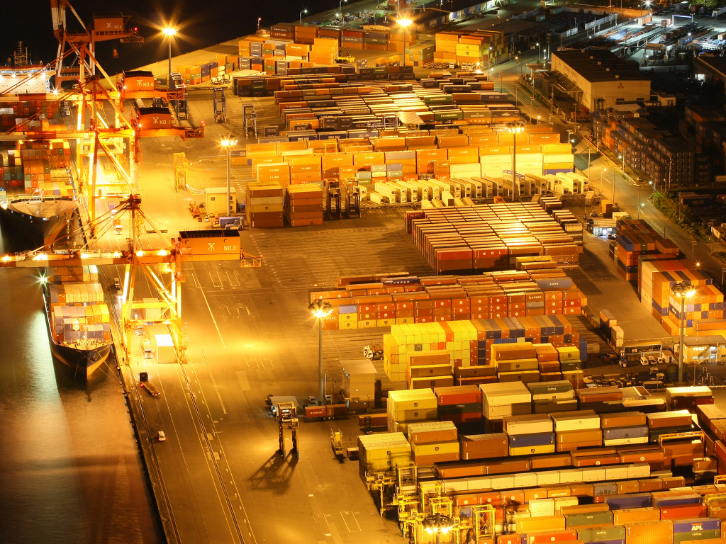 「大阪南港コンテナターミナル」の夜景壁紙・写真｜moroyan