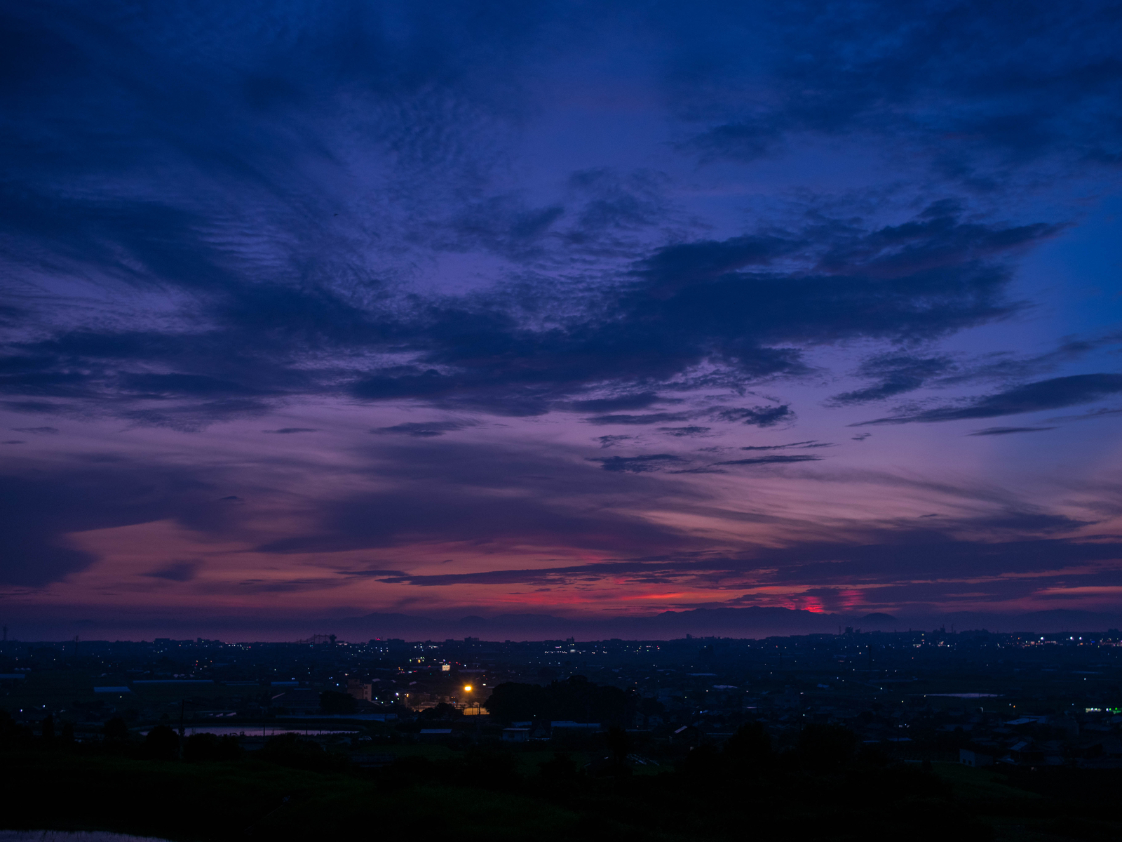 夕暮れ 伊予灘の夕暮れ」の夜景壁紙・写真｜sunが2ウサギ